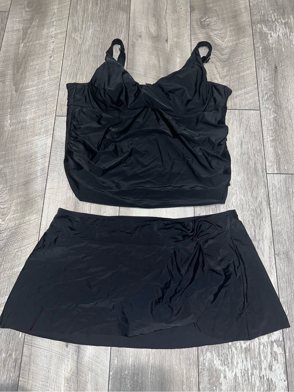 George Black Mini Skirt Swim Cover - Solid Black